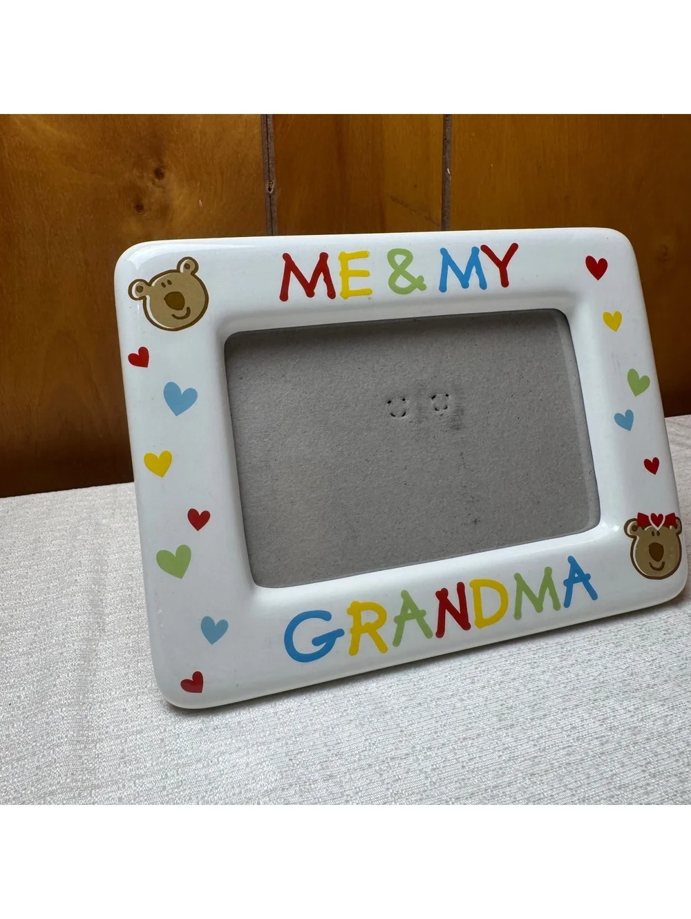 Vintage Me & My Grandma Ceramic Picture Frame Holds 4x6 Photo